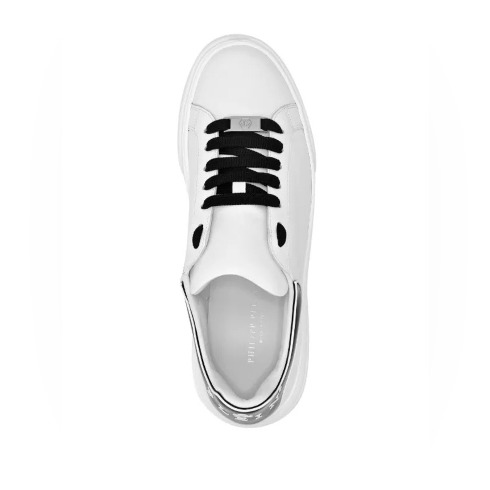 Philipp Plein Big Bang Runner White/Black Leather Sneakers - Picture 3 of 6